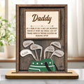 Personalized Golf Wood Plaque Custom Name Gift for Dad Wood Plaque GradoCreations