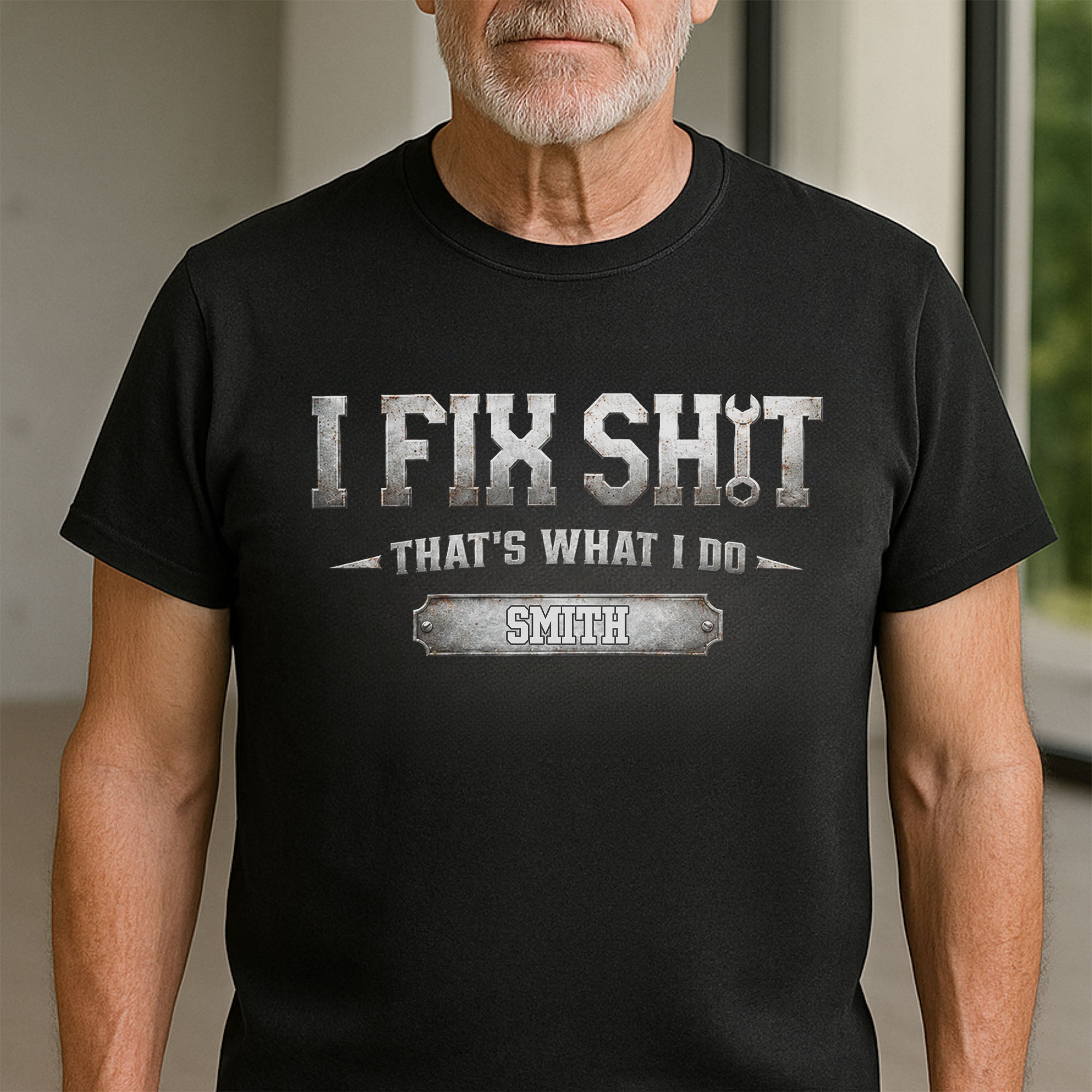 Personalized Fix Sh*t Unisex T-Shirt & Hoodie Gift for Dad Shirt GradoCreations