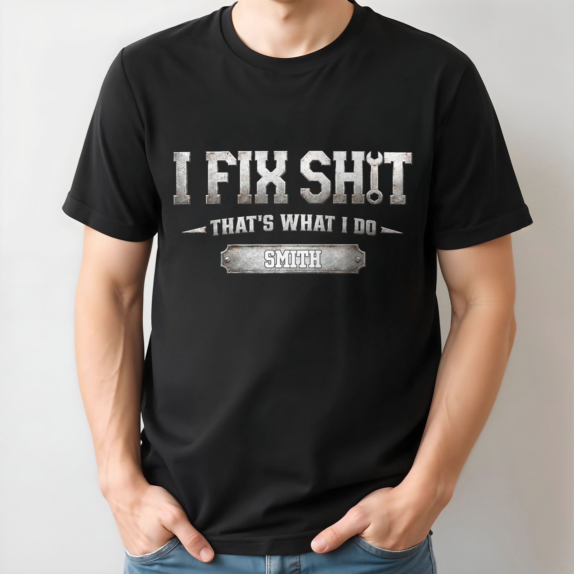 Personalized Fix Sh*t Unisex T-Shirt & Hoodie Gift for Dad Shirt GradoCreations
