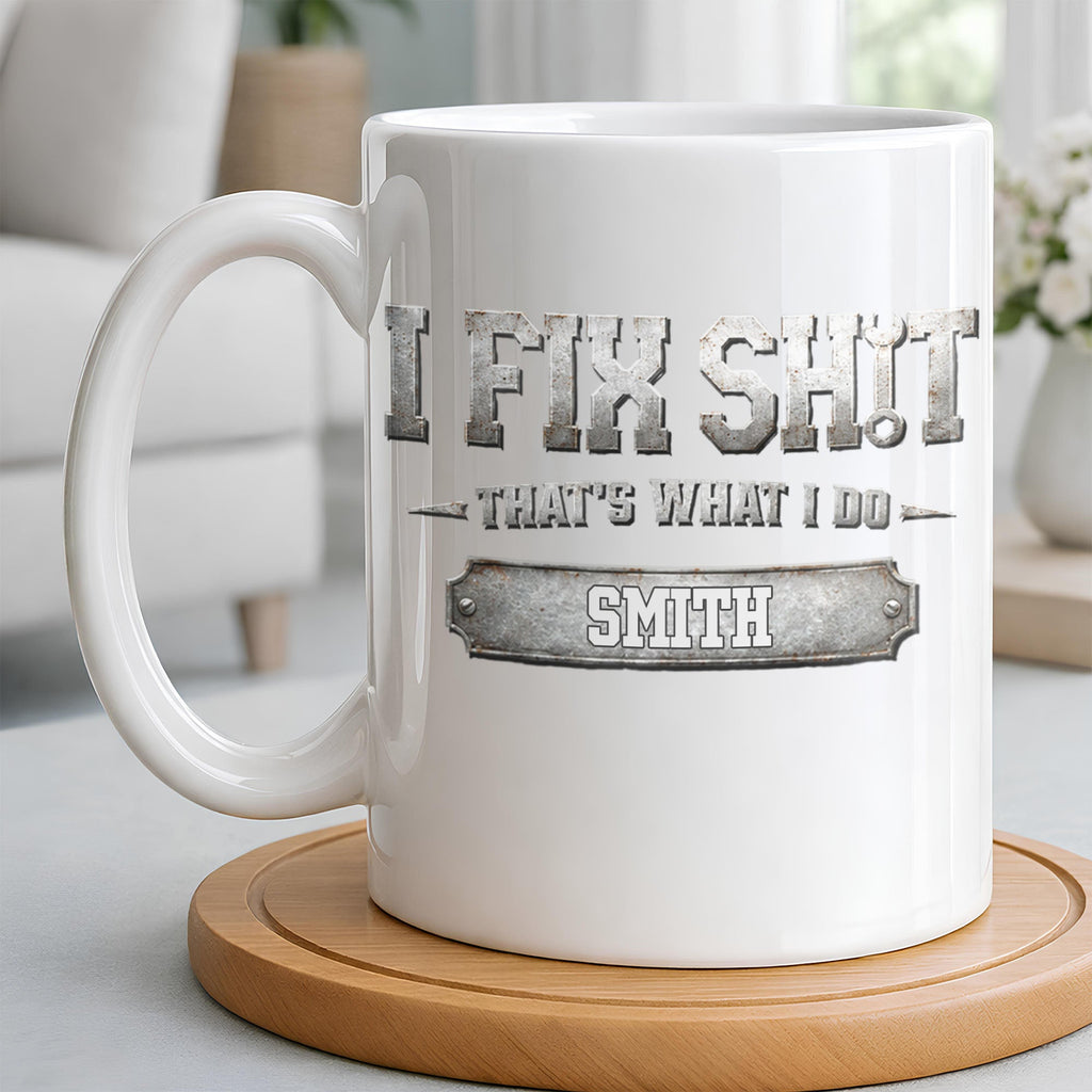 Personalized Industrial Coffee Mug Custom Name Gift for Dad Edge-to-edge Mug GradoCreations