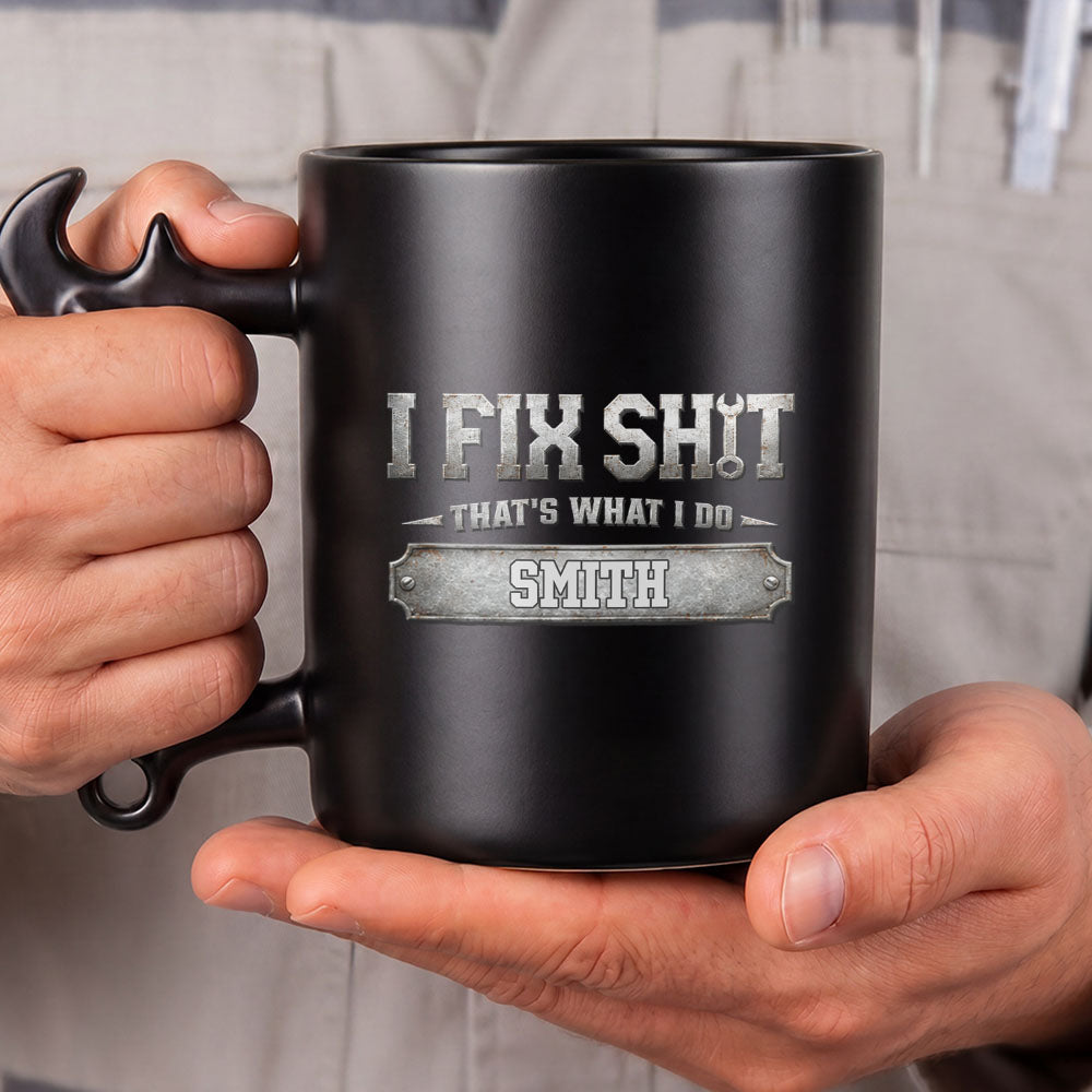 Personalized Wrench Handle Coffee Mug Custom Name Gift for Dad Wrench Handle Mug GradoCreations