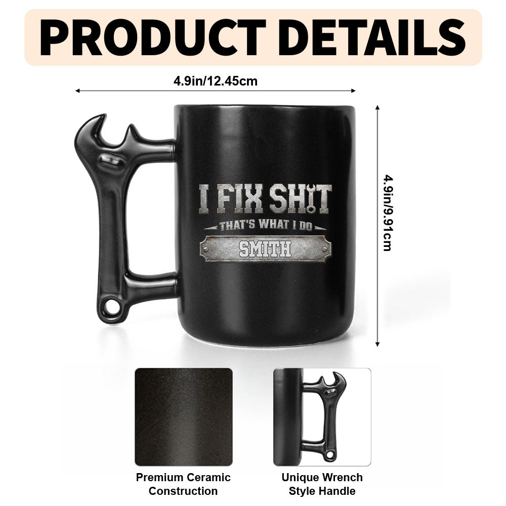 Personalized Wrench Handle Coffee Mug Custom Name Gift for Dad Wrench Handle Mug GradoCreations