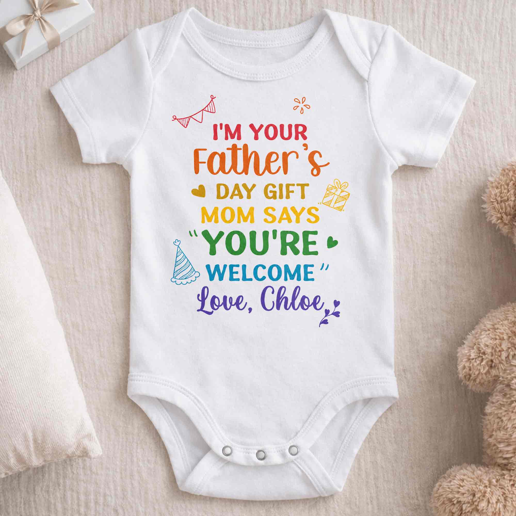 Personalized Custom Baby Onesie for Dad's Father's Day Gift Baby Onesie GradoCreations