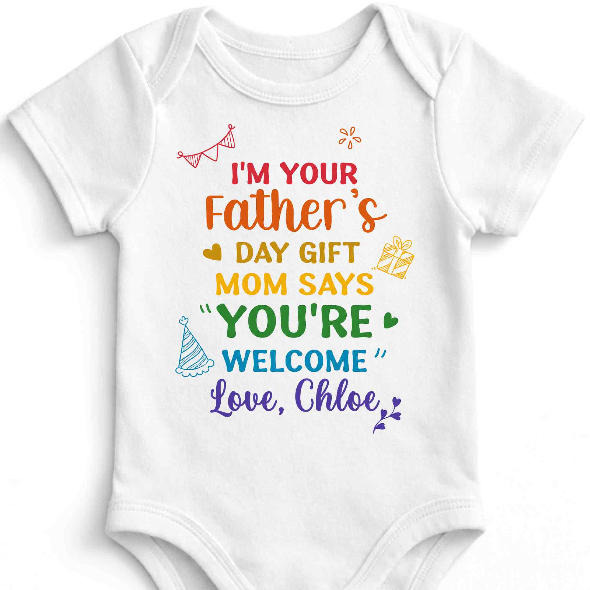 Personalized Custom Baby Onesie for Dad's Father's Day Gift Baby Onesie GradoCreations
