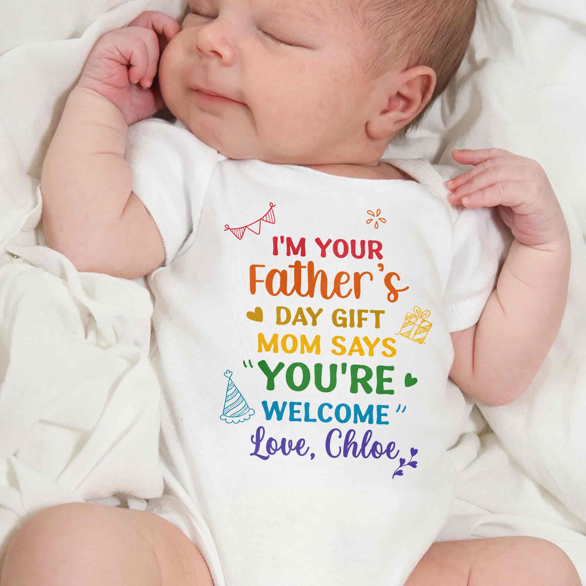 Personalized Custom Baby Onesie for Dad's Father's Day Gift Baby Onesie GradoCreations