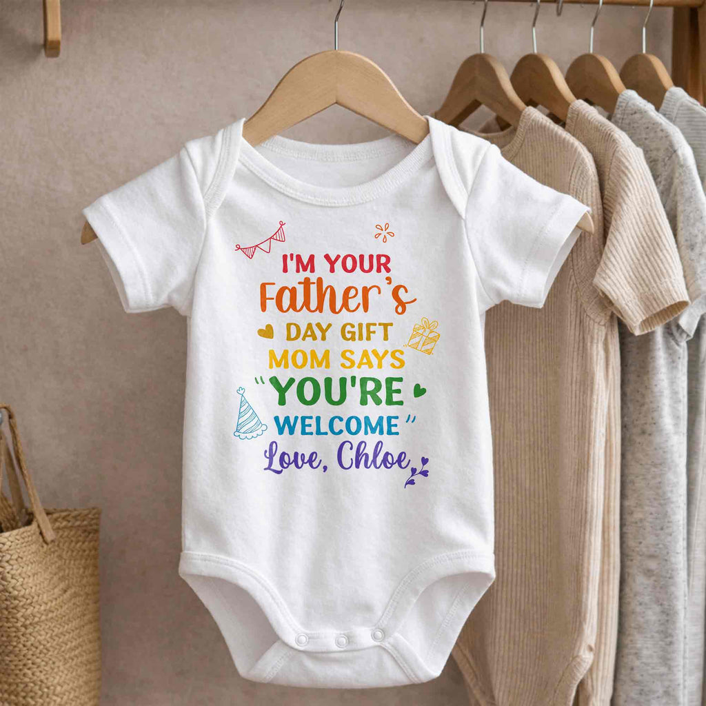 Personalized Custom Baby Onesie for Dad's Father's Day Gift Baby Onesie GradoCreations