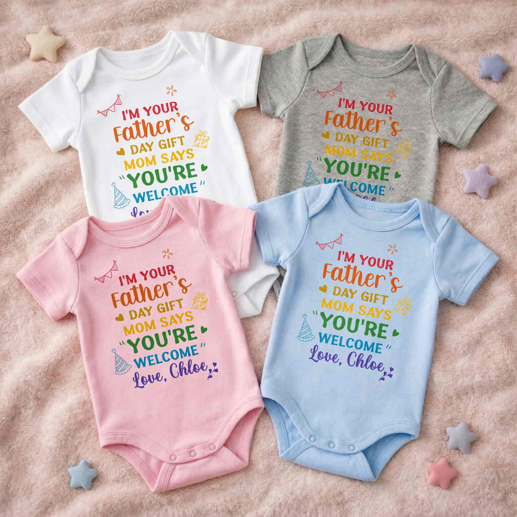 Personalized Custom Baby Onesie for Dad's Father's Day Gift Baby Onesie GradoCreations