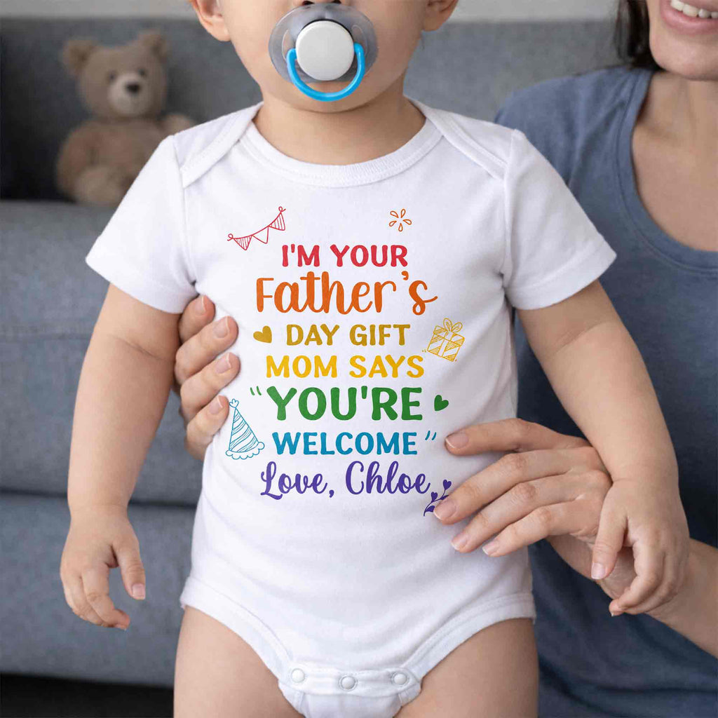 Personalized Custom Baby Onesie for Dad's Father's Day Gift Baby Onesie GradoCreations