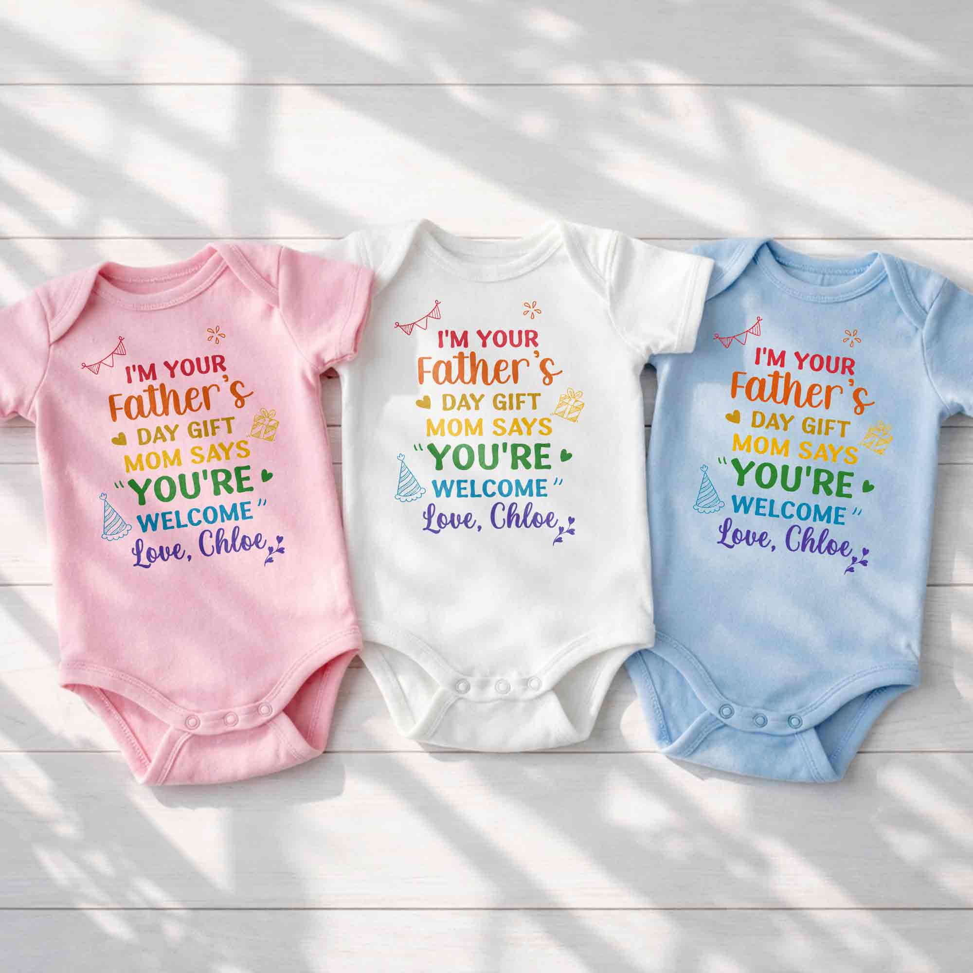 Personalized Custom Baby Onesie for Dad's Father's Day Gift Baby Onesie GradoCreations