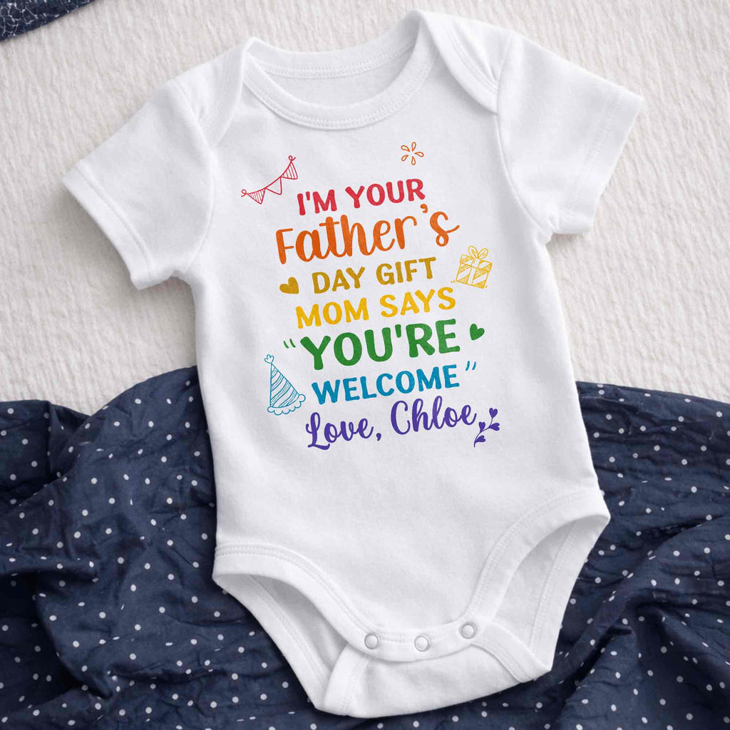 Personalized Custom Baby Onesie for Dad's Father's Day Gift Baby Onesie GradoCreations