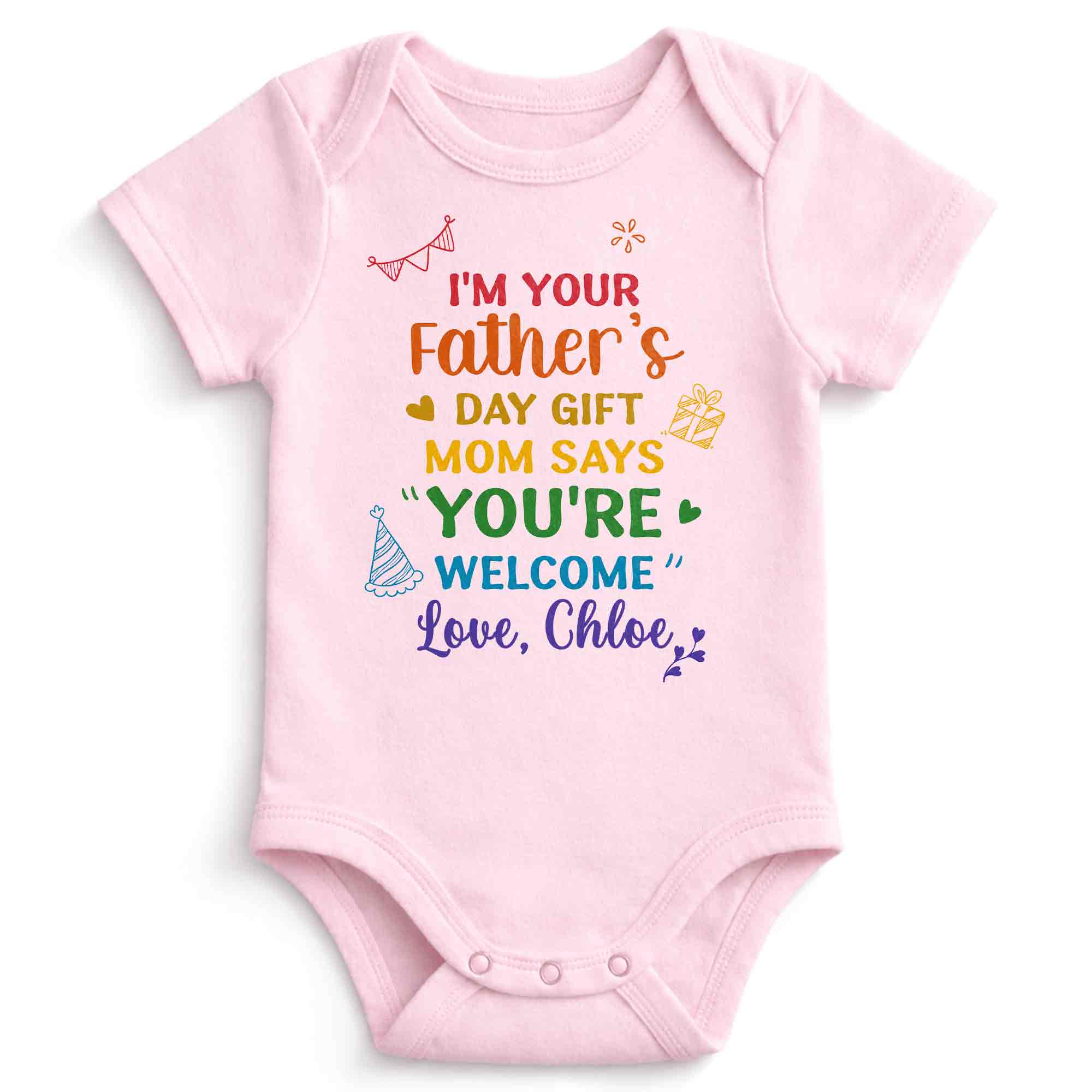 Personalized Custom Baby Onesie for Dad's Father's Day Gift Baby Onesie GradoCreations