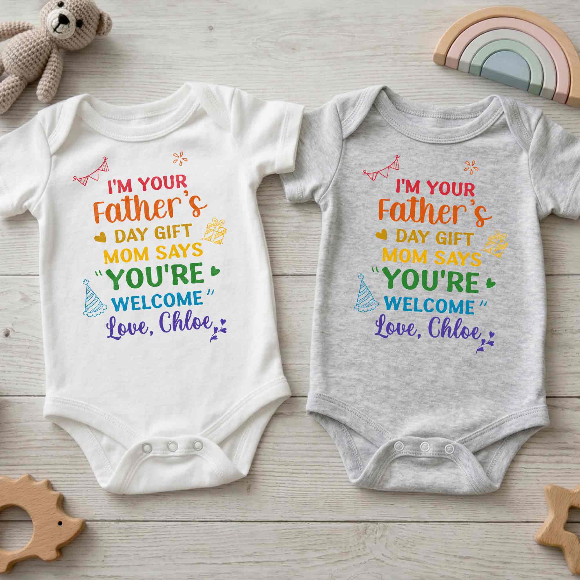 Personalized Custom Baby Onesie for Dad's Father's Day Gift Baby Onesie GradoCreations