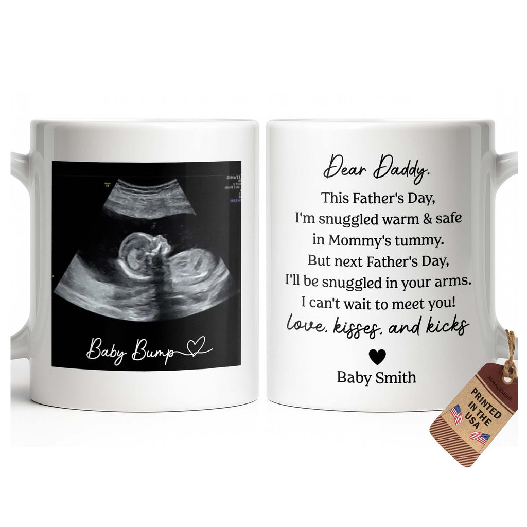Personalized Father's Day Photo Mug Custom Ultrasound Gift for Dad Edge-to-edge Mug GradoCreations