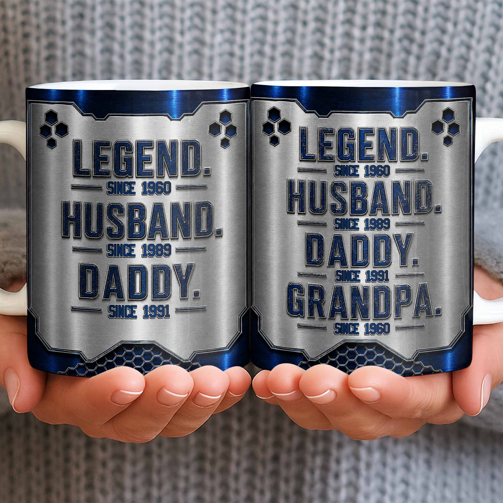 Personalized Honeycomb Coffee Mug Custom for Dad Husband Edge-to-edge Mug GradoCreations