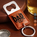 Personalized Leather Bottle Opener Keychain for Fishing Dad Gift Leather Bottle Opener Keychain GradoCreations