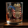 Personalized Custom Whiskey Glass American Flag Gift for Dad Whiskey Glass GradoCreations