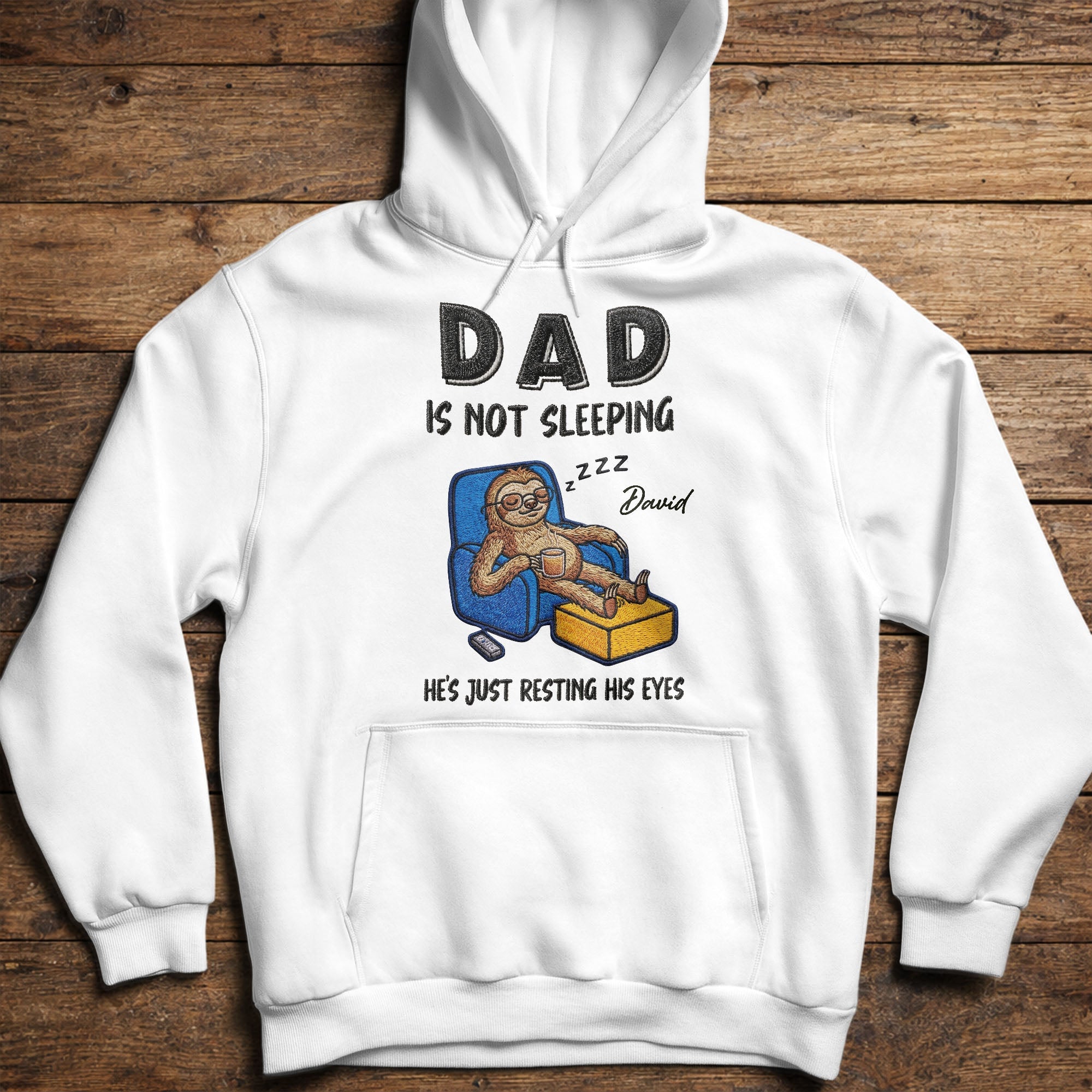 Personalized Unisex T-shirt Hoodie Gift for Dad - Custom Sloth Design Shirt GradoCreations