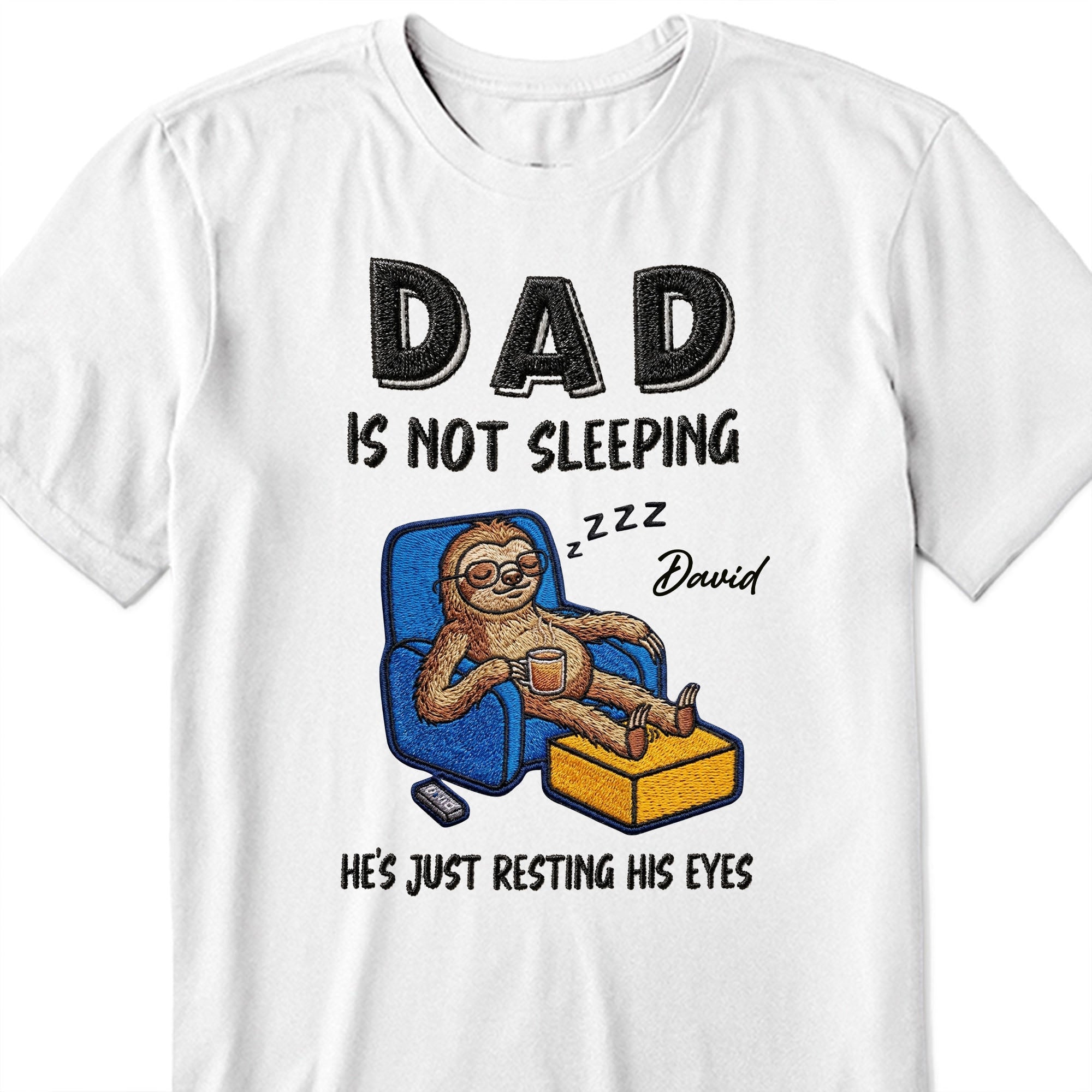 Personalized Unisex T-shirt Hoodie Gift for Dad - Custom Sloth Design Shirt GradoCreations