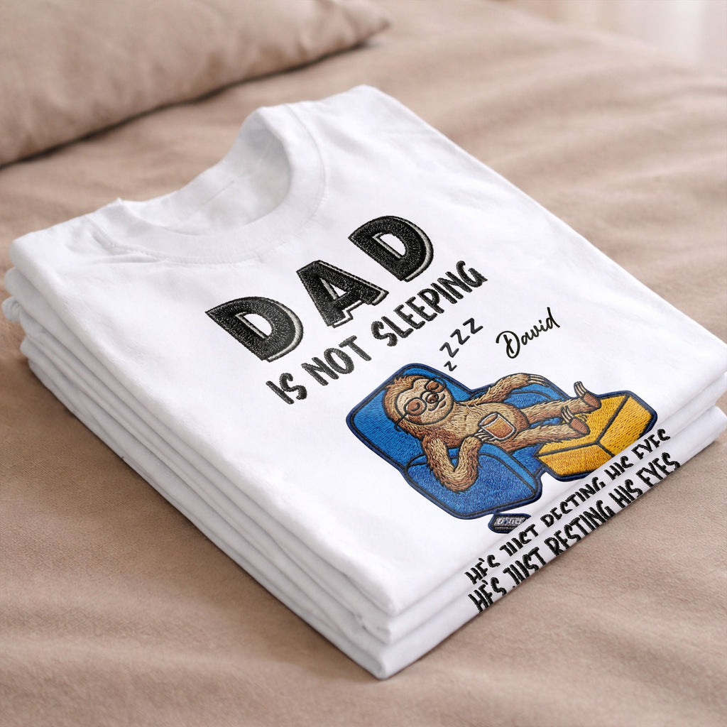 Personalized Unisex T-shirt Hoodie Gift for Dad - Custom Sloth Design Shirt GradoCreations