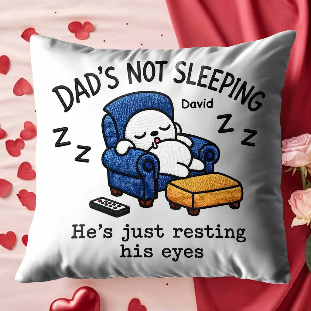 Personalized Custom Pillow for Dad Resting Eyes Gift Pillow GradoCreations