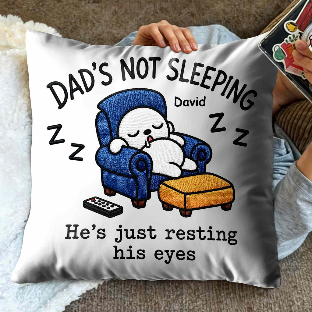 Personalized Custom Pillow for Dad Resting Eyes Gift Pillow GradoCreations