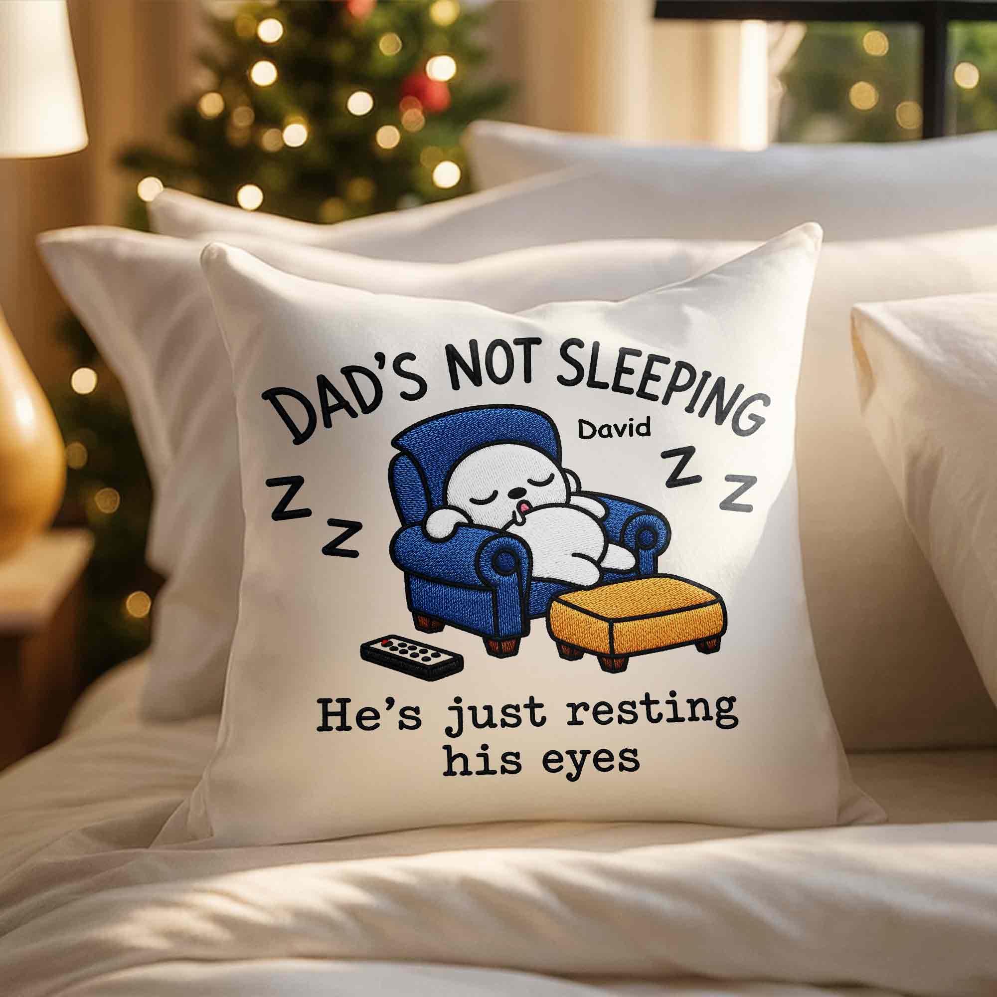 Personalized Custom Pillow for Dad Resting Eyes Gift Pillow GradoCreations