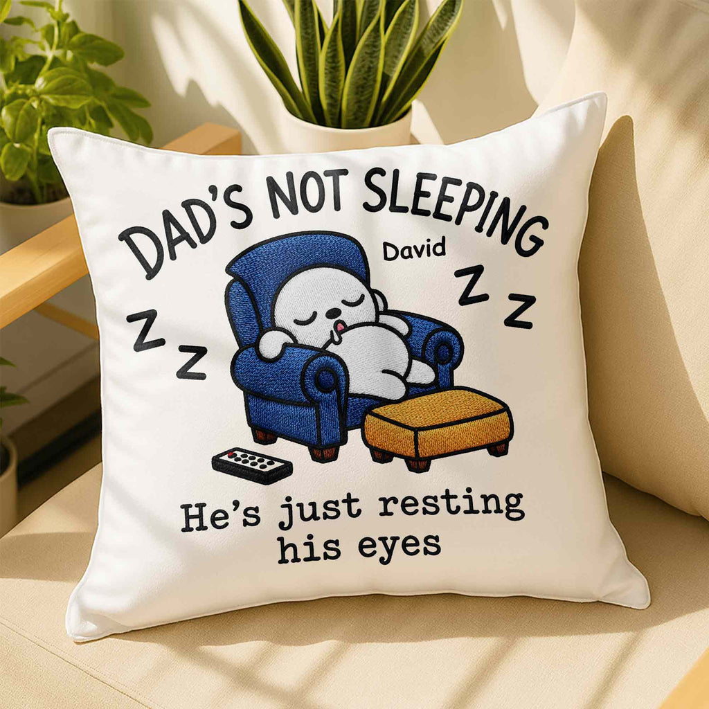 Personalized Custom Pillow for Dad Resting Eyes Gift Pillow GradoCreations