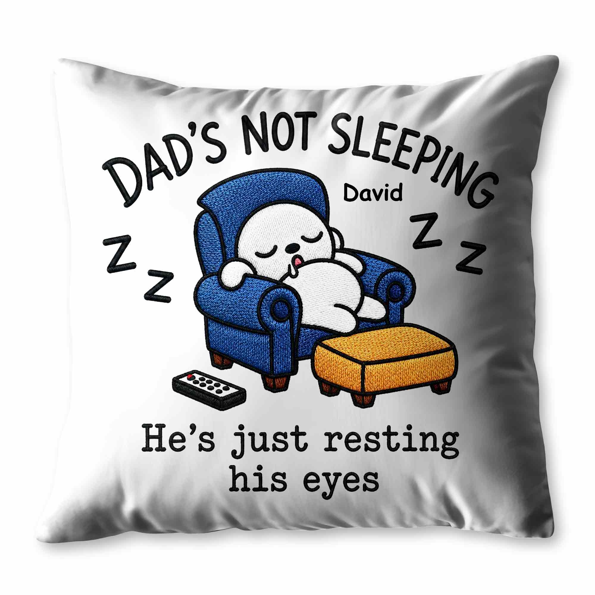 Personalized Custom Pillow for Dad Resting Eyes Gift Pillow GradoCreations