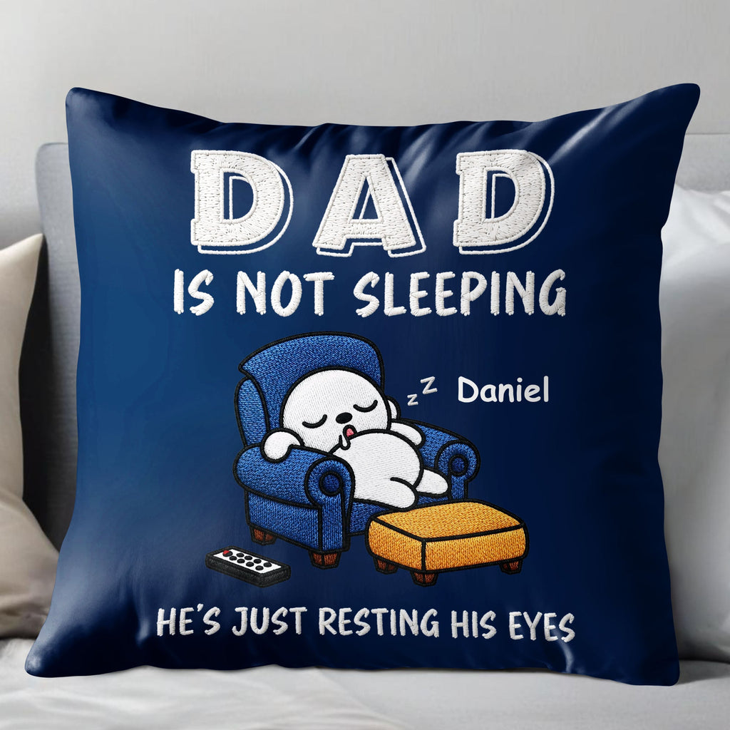 Personalized Custom Pillow for Dad Embroidery Effect Gift Pillow GradoCreations