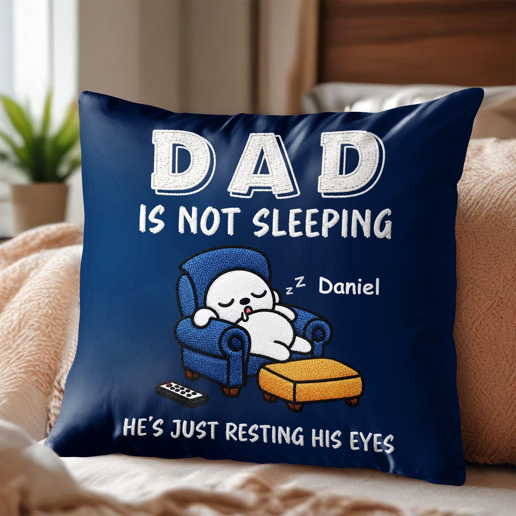 Personalized Custom Pillow for Dad Embroidery Effect Gift Pillow GradoCreations