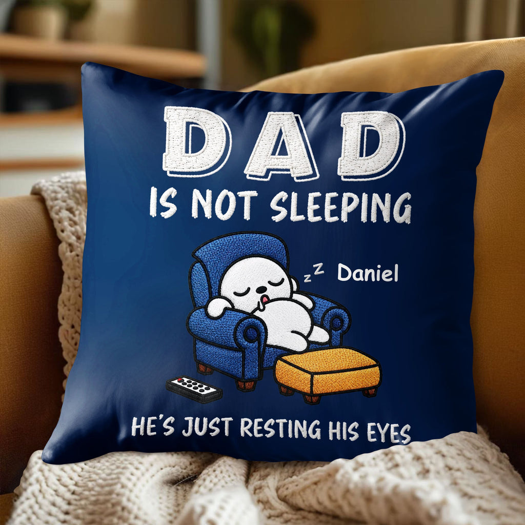 Personalized Custom Pillow for Dad Embroidery Effect Gift Pillow GradoCreations