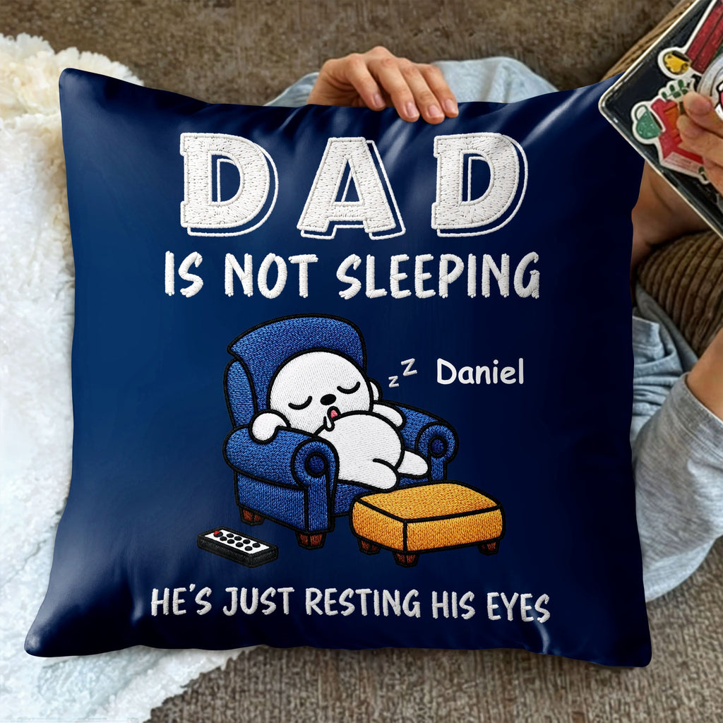 Personalized Custom Pillow for Dad Embroidery Effect Gift Pillow GradoCreations