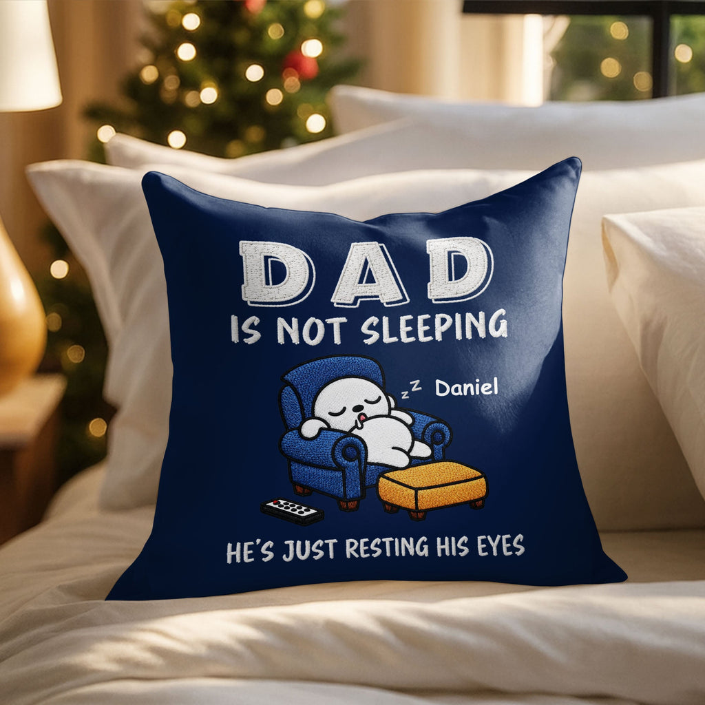 Personalized Custom Pillow for Dad Embroidery Effect Gift Pillow GradoCreations