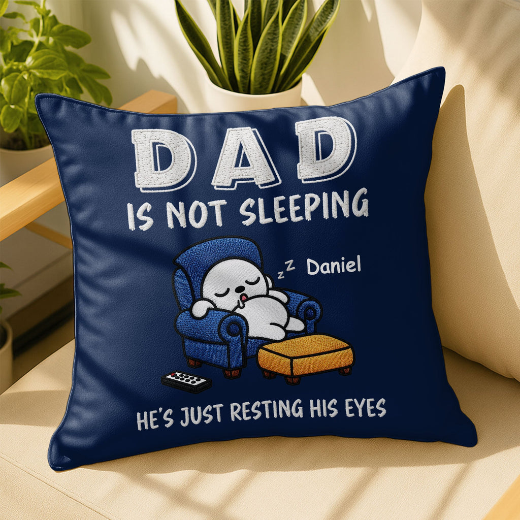 Personalized Custom Pillow for Dad Embroidery Effect Gift Pillow GradoCreations