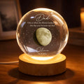 Personalized Custom Moon Phase Crystal Globe Lamp for Dad Crystal Globe Lamp GradoCreations