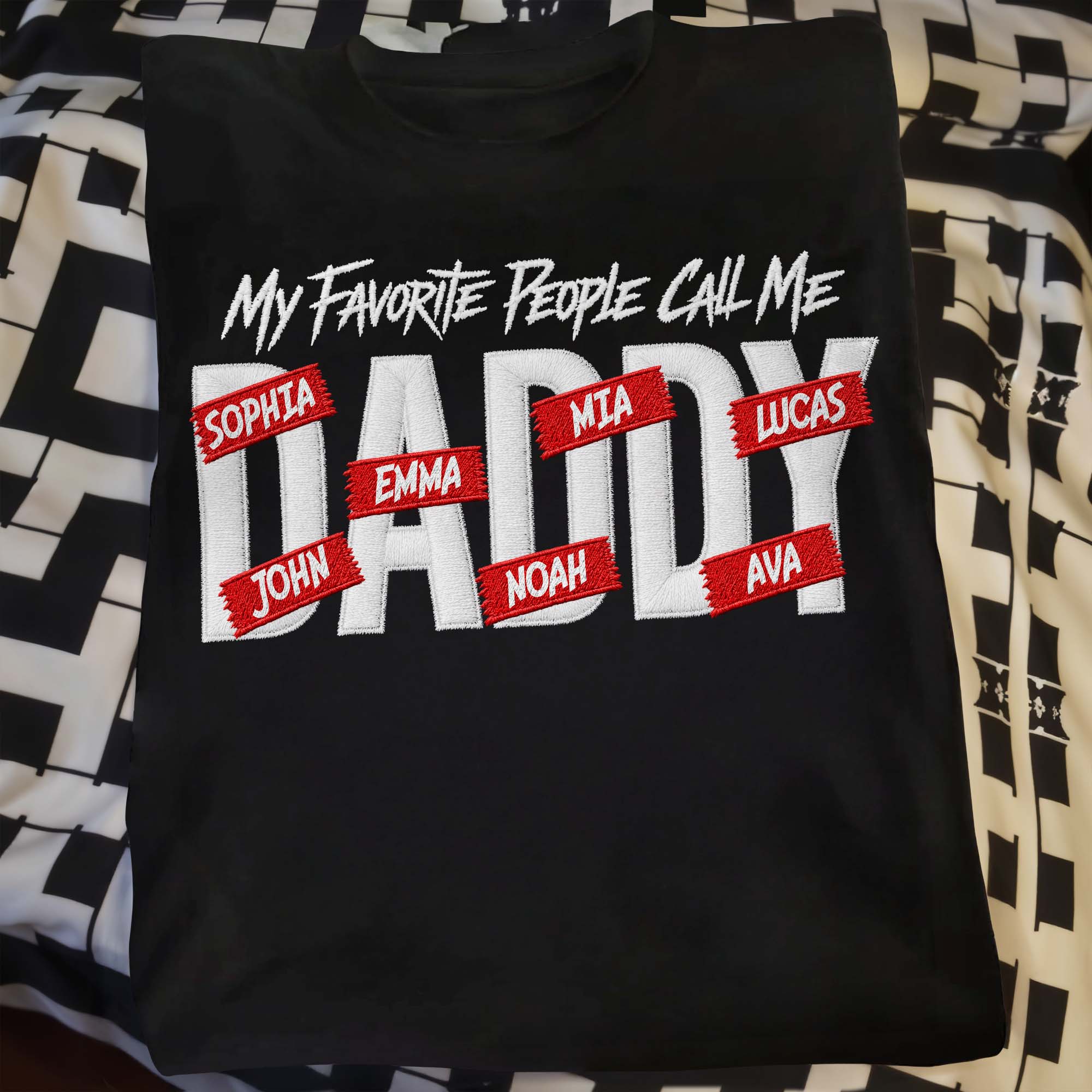 Personalized Custom T-shirt Hoodie Custom Kids Names Gift for Dad Shirt GradoCreations