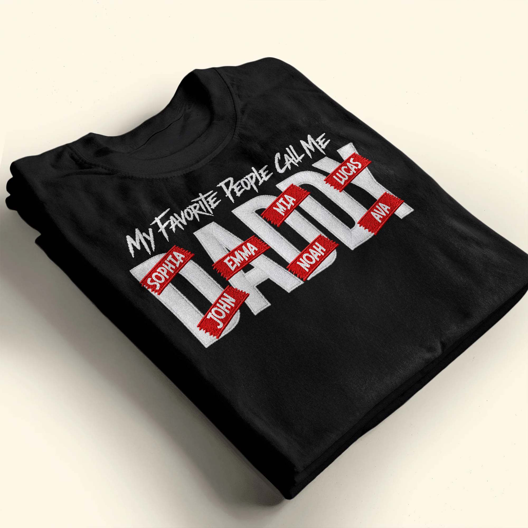 Personalized Custom T-shirt Hoodie Custom Kids Names Gift for Dad Shirt GradoCreations