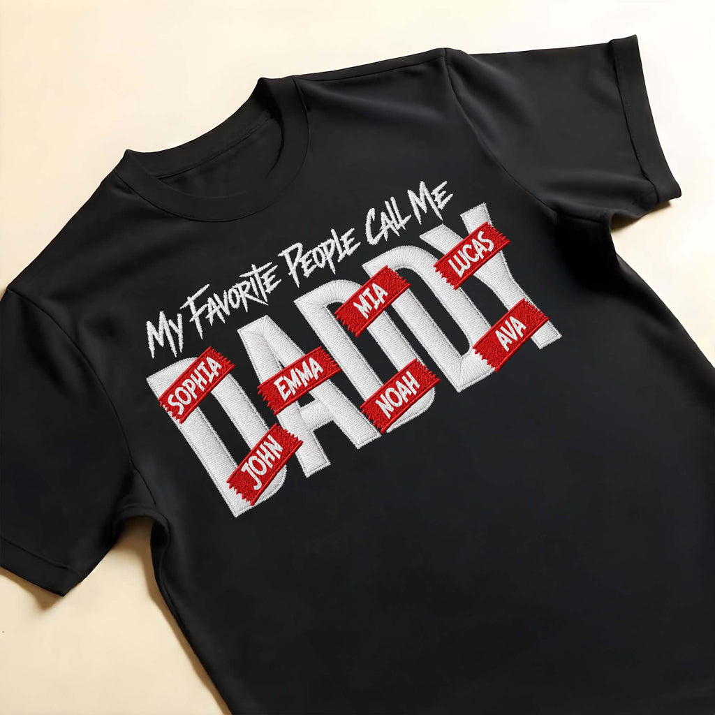 Personalized Custom T-shirt Hoodie Custom Kids Names Gift for Dad Shirt GradoCreations