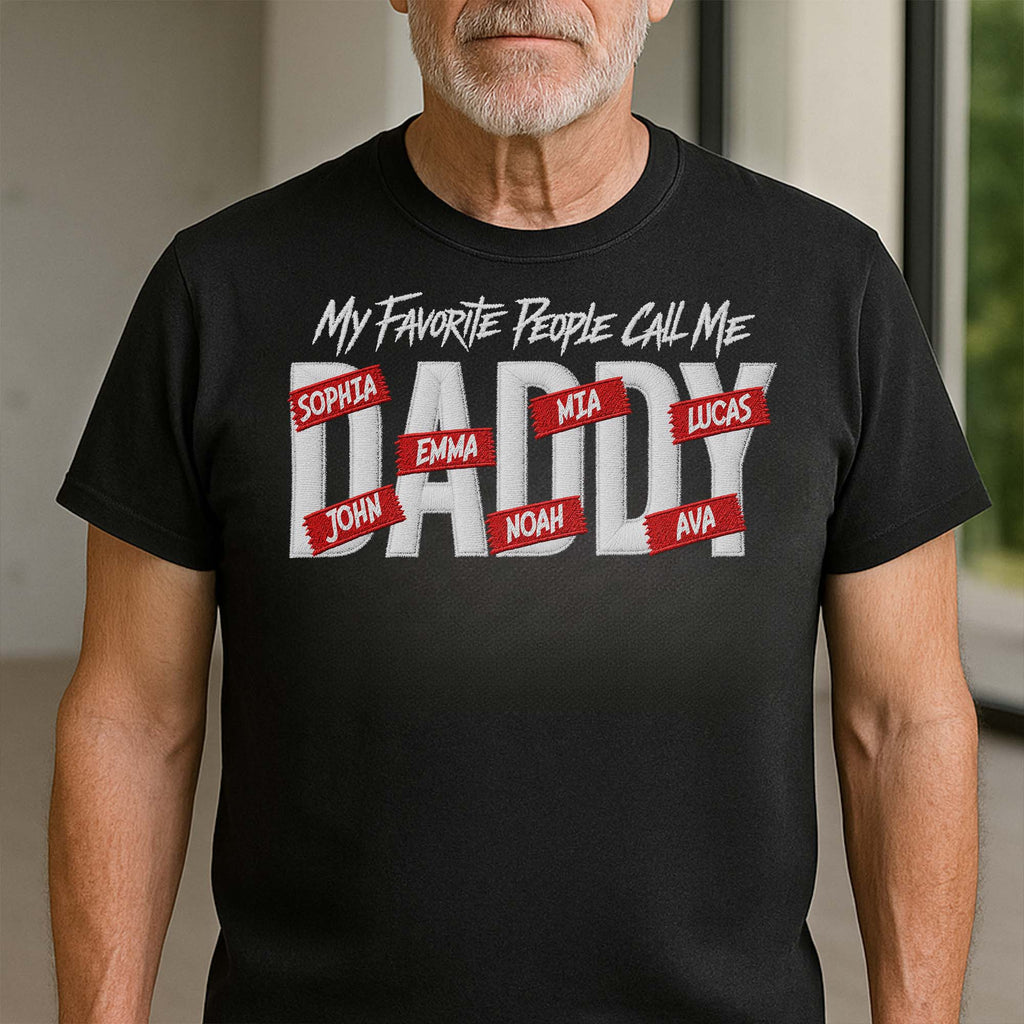 Personalized Custom T-shirt Hoodie Custom Kids Names Gift for Dad Shirt GradoCreations