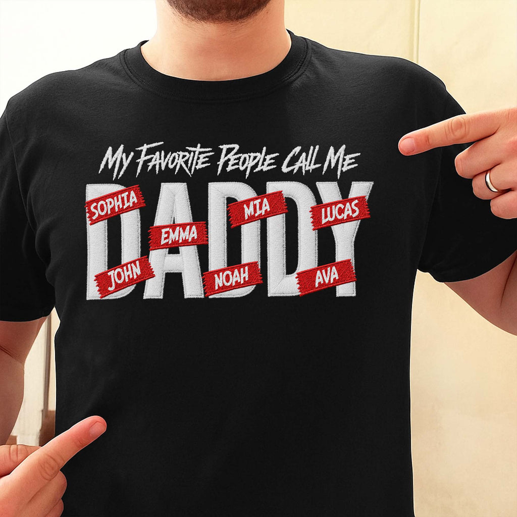 Personalized Custom T-shirt Hoodie Custom Kids Names Gift for Dad Shirt GradoCreations