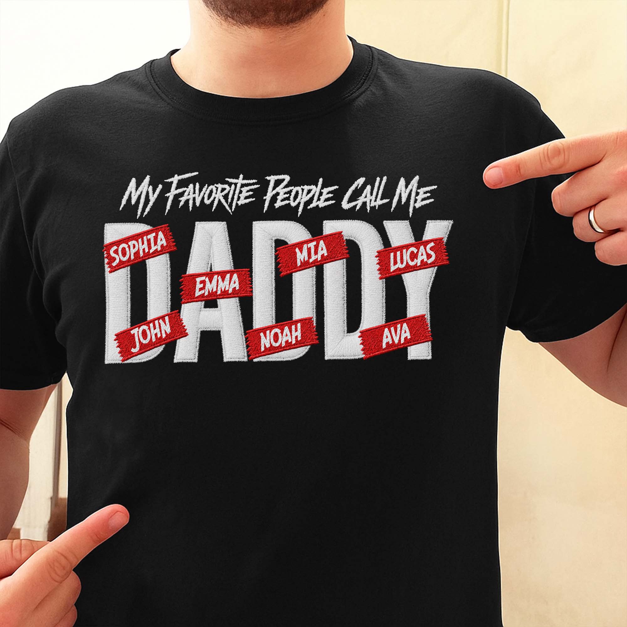 Personalized Custom T-shirt Hoodie Custom Kids Names Gift for Dad Shirt GradoCreations