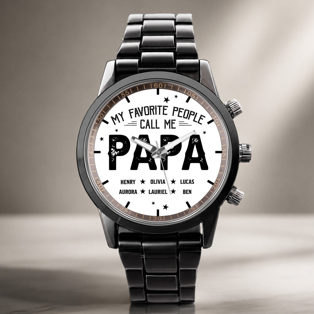 Personalized Custom Men's Watch with Engraved Name Gift for Dad Men's Watch GradoCreations