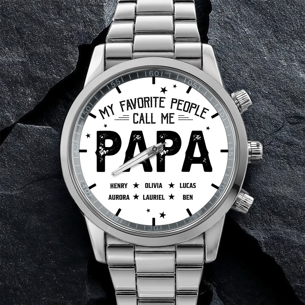 Personalized Custom Men's Watch with Engraved Name Gift for Dad Men's Watch GradoCreations
