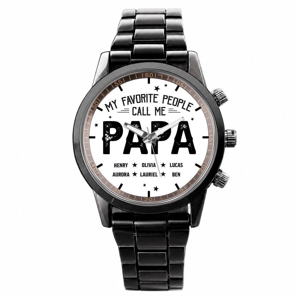 Personalized Custom Men's Watch with Engraved Name Gift for Dad Men's Watch GradoCreations