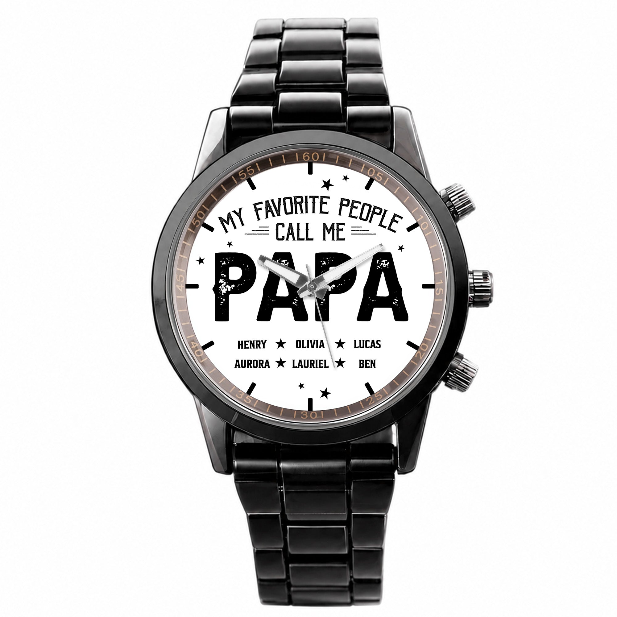 Personalized Custom Men's Watch with Engraved Name Gift for Dad Men's Watch GradoCreations