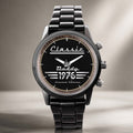 Personalized Men's Watch Custom Name Gift for Dad Black Men's Watch GradoCreations