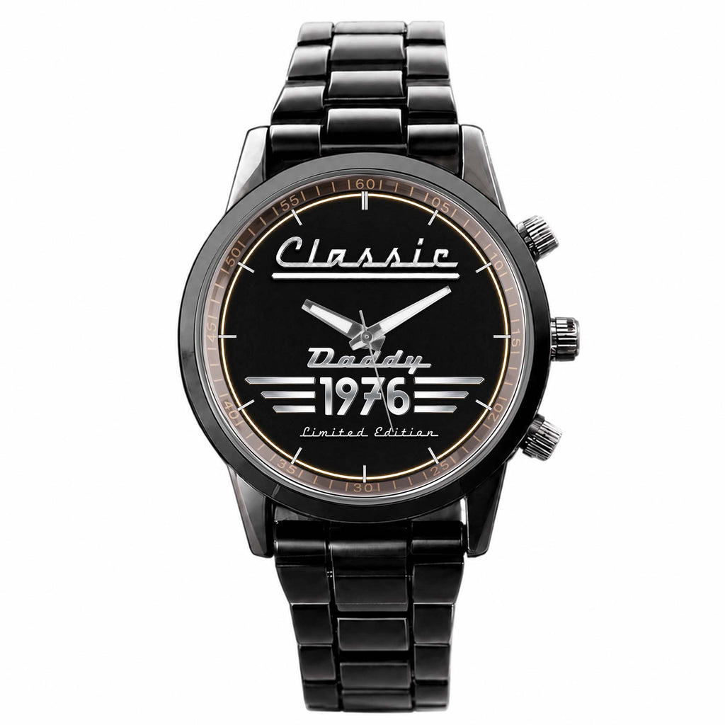 Personalized Men's Watch Custom Name Gift for Dad Black Men's Watch GradoCreations