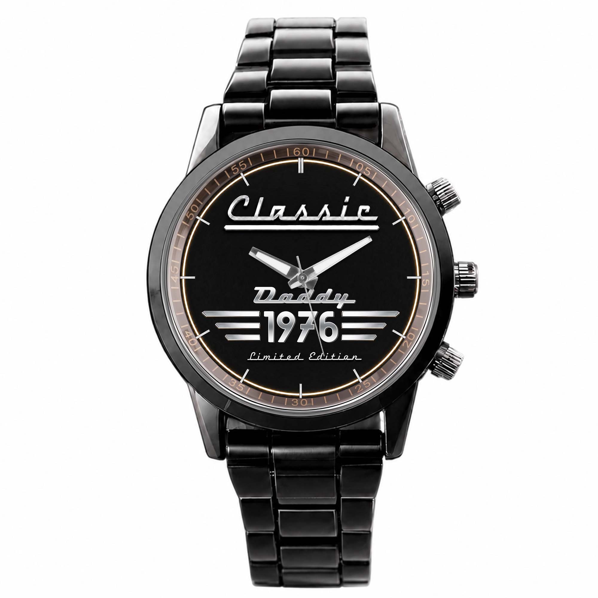 Personalized Men's Watch Custom Name Gift for Dad Black Men's Watch GradoCreations