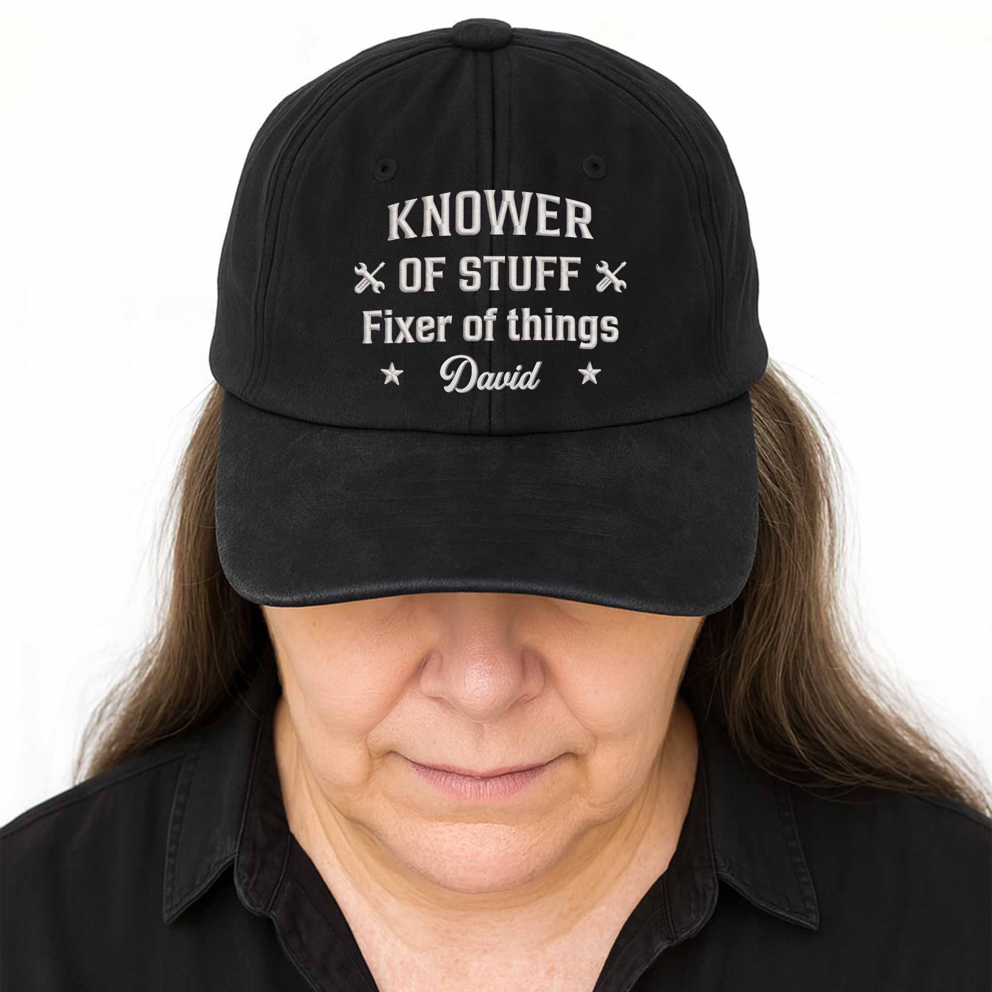Personalized Denim Cap for Dad with Custom Text - Great Gift
