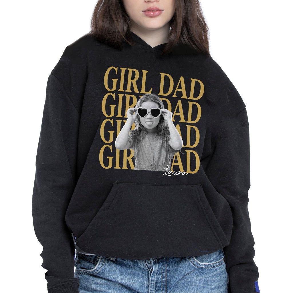 Personalized Girl Dad T-Shirt Custom Photo Gift for Father's Day Shirt GradoCreations
